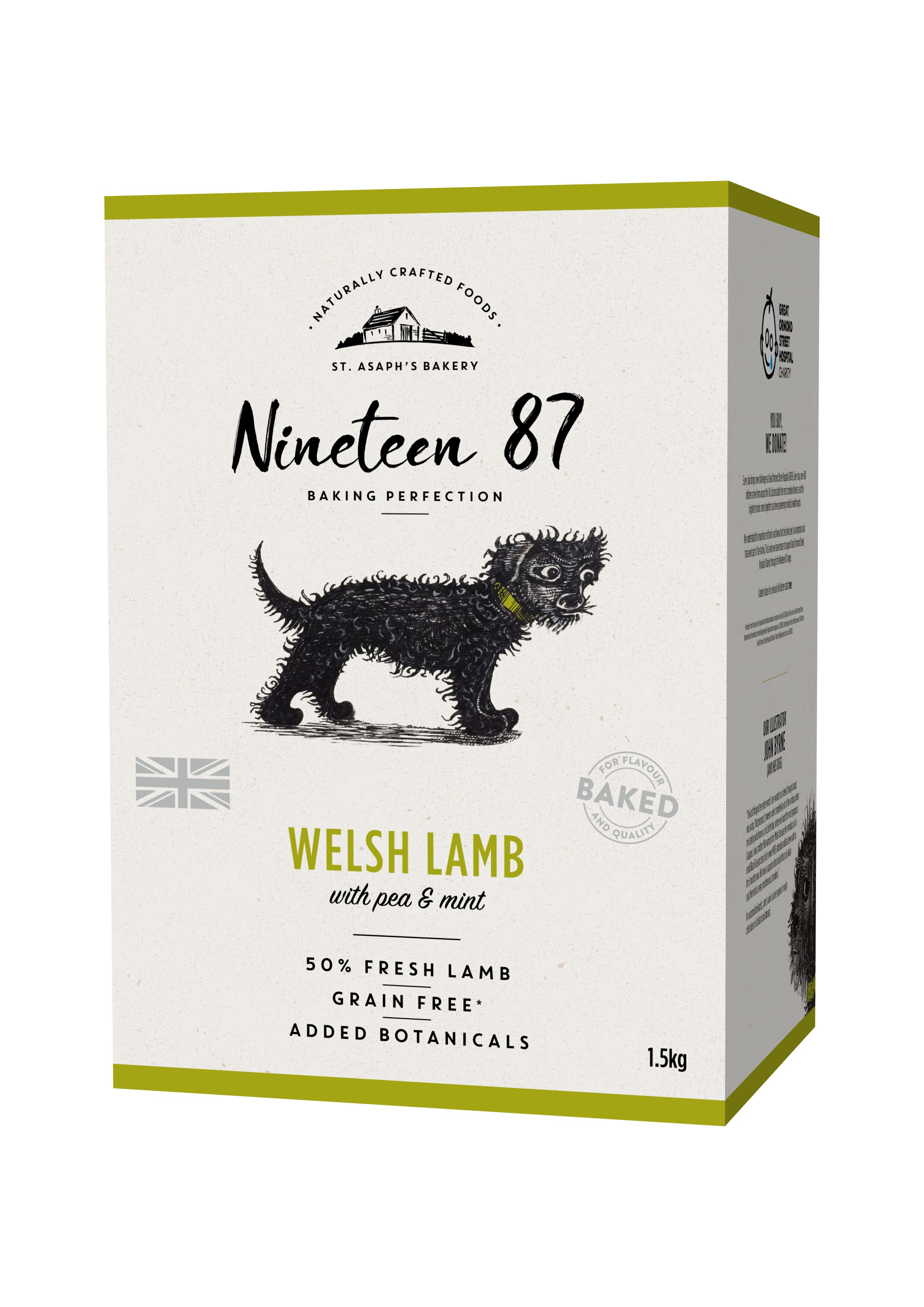 Nineteen 87 Baked Complete Grain Free Lamb with Pea and Mint Dog Food 1.5kg